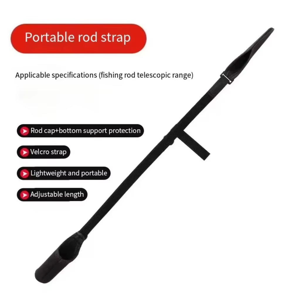 Adjustable Fishing Rod Storage Bag Portable Fishing Rod Shoulder Belt Fishing Rod Belt Protector Reel Fishing Accessories