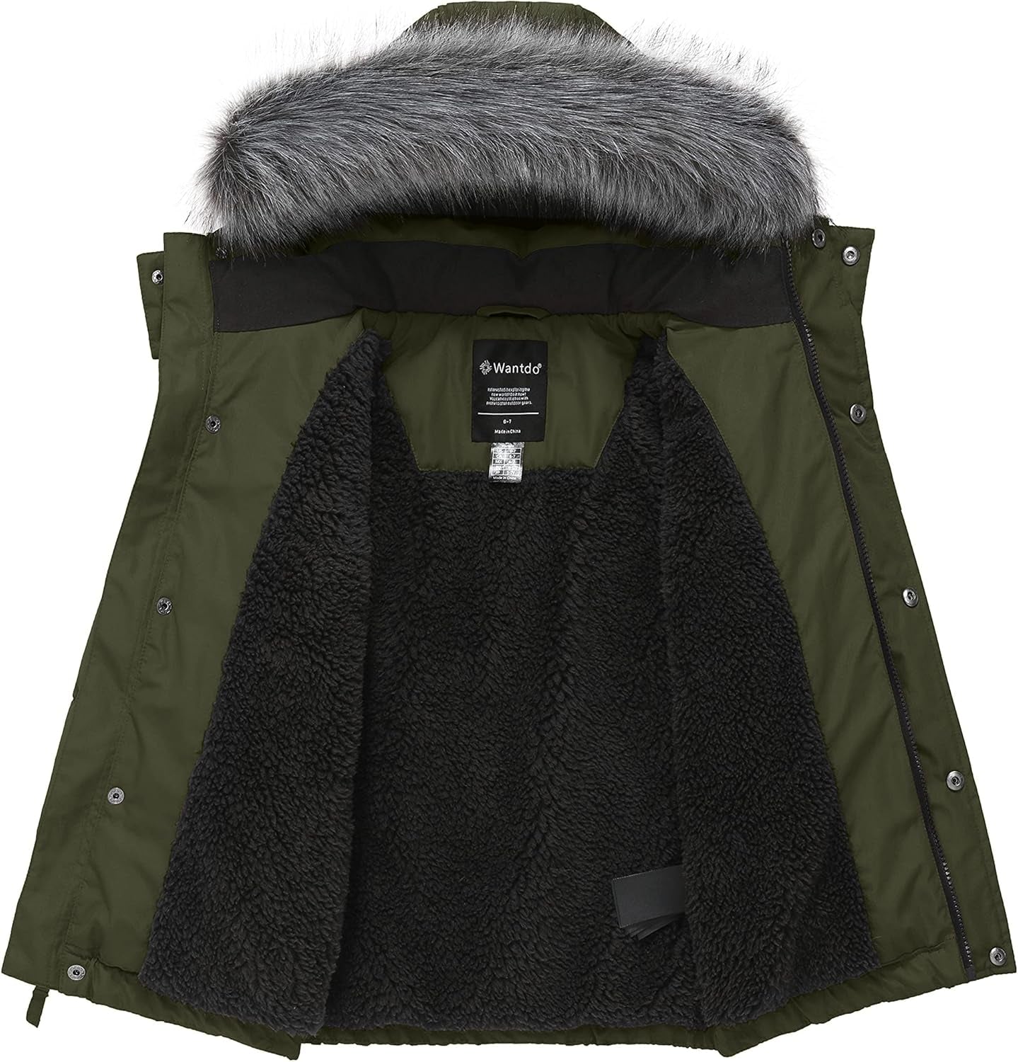 Boys' Winter Coat Waterproof Puffer Coat Warm Fleece Jacket