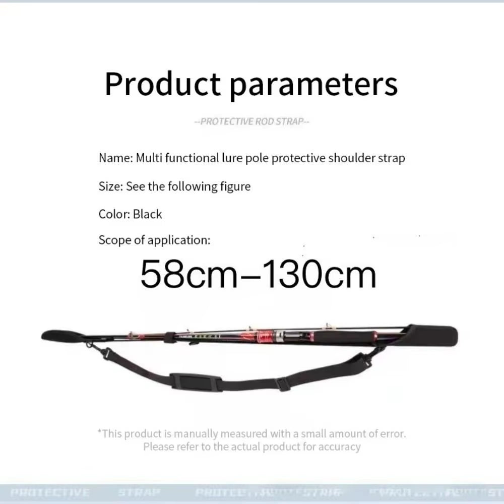 Adjustable Fishing Rod Storage Bag Portable Fishing Rod Shoulder Belt Fishing Rod Belt Protector Reel Fishing Accessories
